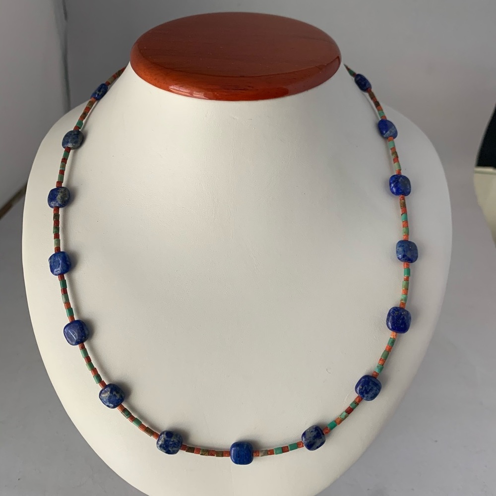 AD LOPEZ Lapis and Turquoise Necklace - Picture 1 of 4